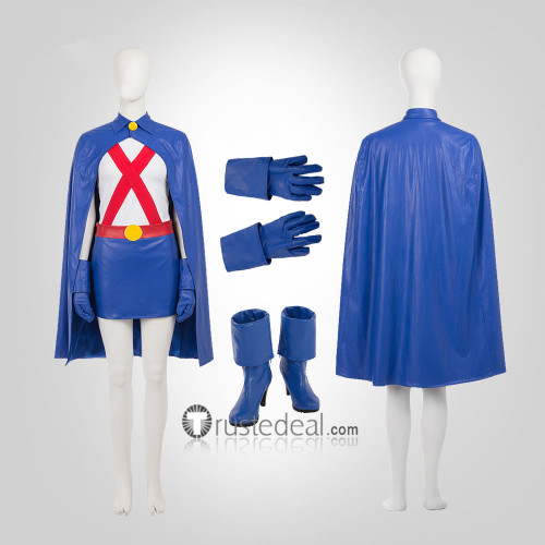 Young Justice Miss Martian Megan Morse Blue Cosplay Costume