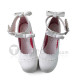 Antaina Matte White Bows Lolita Shoes