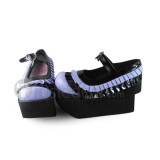 Purple Ruffles High Platform Lolita Shoes