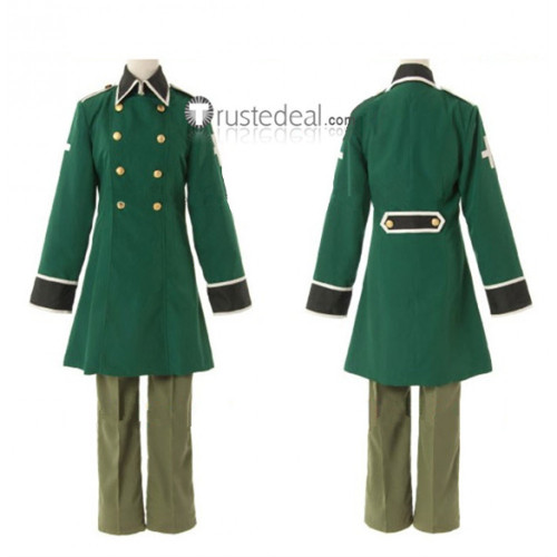 Hetalia Axis Powers Switzerland Basch Zwingli Green Cosplay Costume