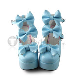 Three Bows High Heels Lolita Shoes