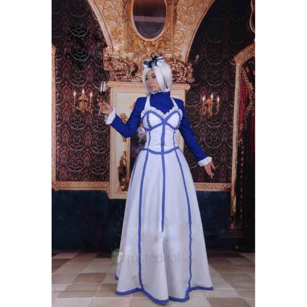 Black Butler Hannah Anafeloz Long White Maid Cosplay Costume