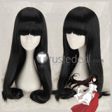 Inuyasha Kagome Higurashi Kikyo Long Black Cosplay Wig 100cm 2