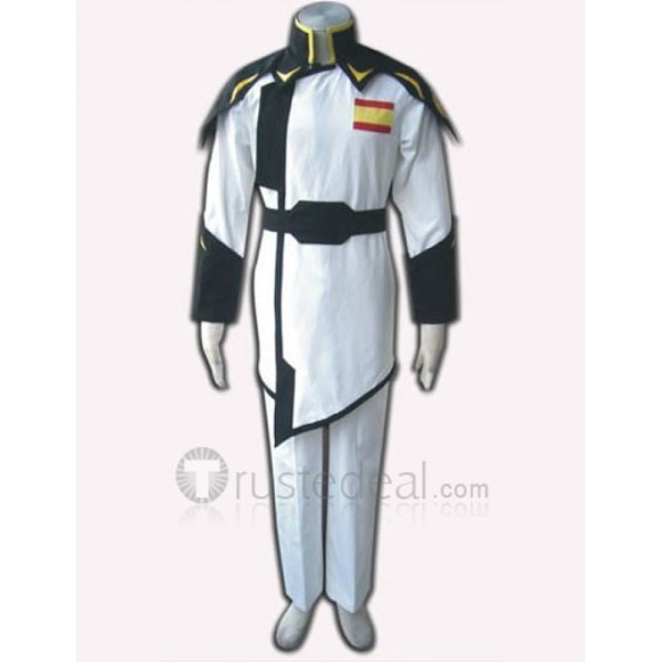 Gundam Seed Yzak Jule White Uniform Cosplay Costume