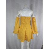 Fairy Tail Levy Mcgarden Orange Yellow Cosplay Costume