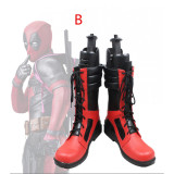 Deadpool Wade Winston Wilson Dark Red Cosplay Boots Shoes
