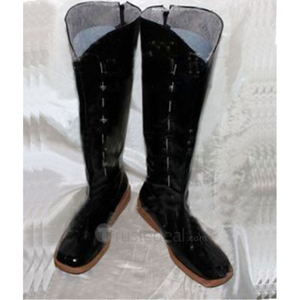 Hakuoki Nagakura Shinpachi Black Cosplay Boots Shoes