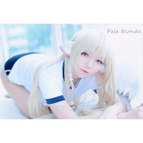 Chobits Chii Long Blonde Cosplay Wigs