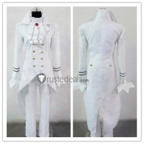 Black Butler Kuroshitsuji Aleistor Chamber Viscount of Druitt White Cosplay Costume