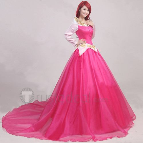 Sleeping Beauty Disney Princess Aurora Gorgeous Pink Cosplay Costume