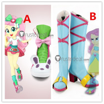 My Little Pony Equestria Girls Fluttershy Blue Cosplay Boots Shoes