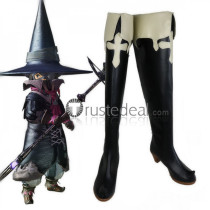 Final Fantasy 14 Black Mage Thaumaturge Black Cosplay Boots Shoes