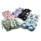 3 Straps Bow Lolita Shoes