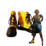 Final Fantasy Tidus Black Yellow Straps Cosplay Boots Shoes