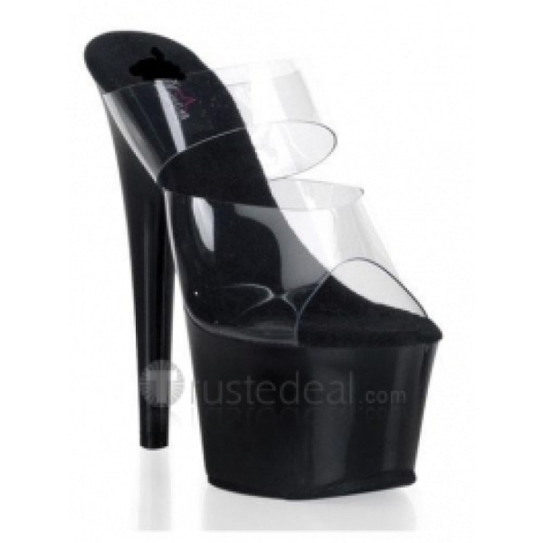 Transparent PVC Upper High Heel Open-toes Platform Sexy Sandals(701-03)