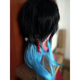Fairy Tail Midnight Black Blue Cosplay Wig