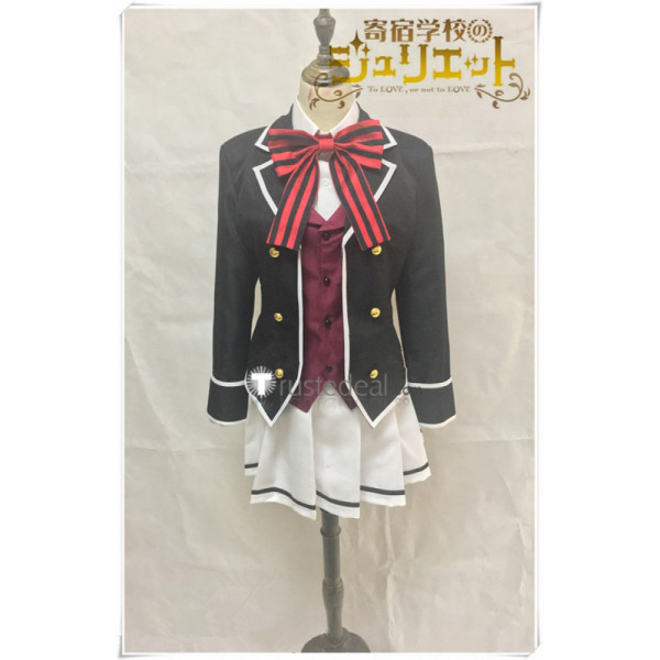 Kishuku Gakkou no Juliet Black Dogs House Hasuki Komai School Uniform Cosplay Costume