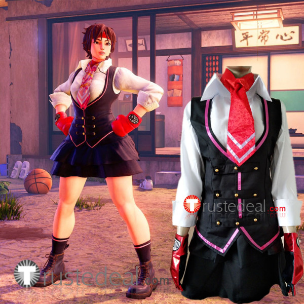 Street Fighter 5 V SAKURA Cosplay Costume