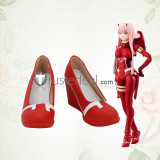 Darling in the Franxx Zero Two Jumpsuit Red Cosplay Boots Shoes