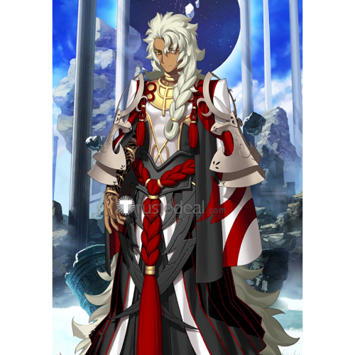 Fate Grand Order FGO Solomon King of Magic Gray White Cosplay Wig