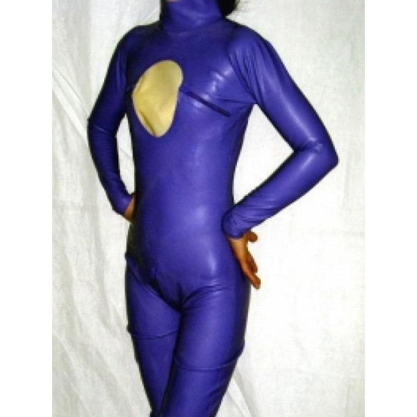 Blue Latex Full Body Outfit with Patterns (RJ-100)