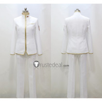 Binan Koukou Chikyuu Bouei Bu Love Earth Conquest Club White Uniform Cosplay Costume