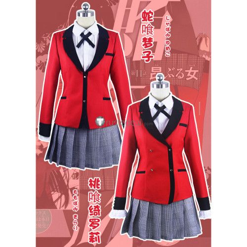 Kakegurui Jabami Yumeko Momobami Kirari Yumemi Yumemite School Uniform Cosplay  Costume