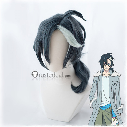 Tenrou Sirius the Jaeger Yuliy Gray Blue Ponytail Cosplay Wig