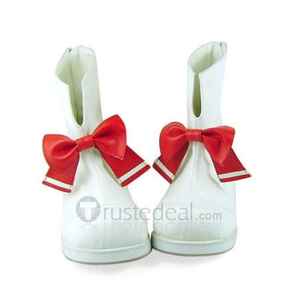 Touhou Project Remilia Scarlet White Red Bow Cosplay Shoes Boots