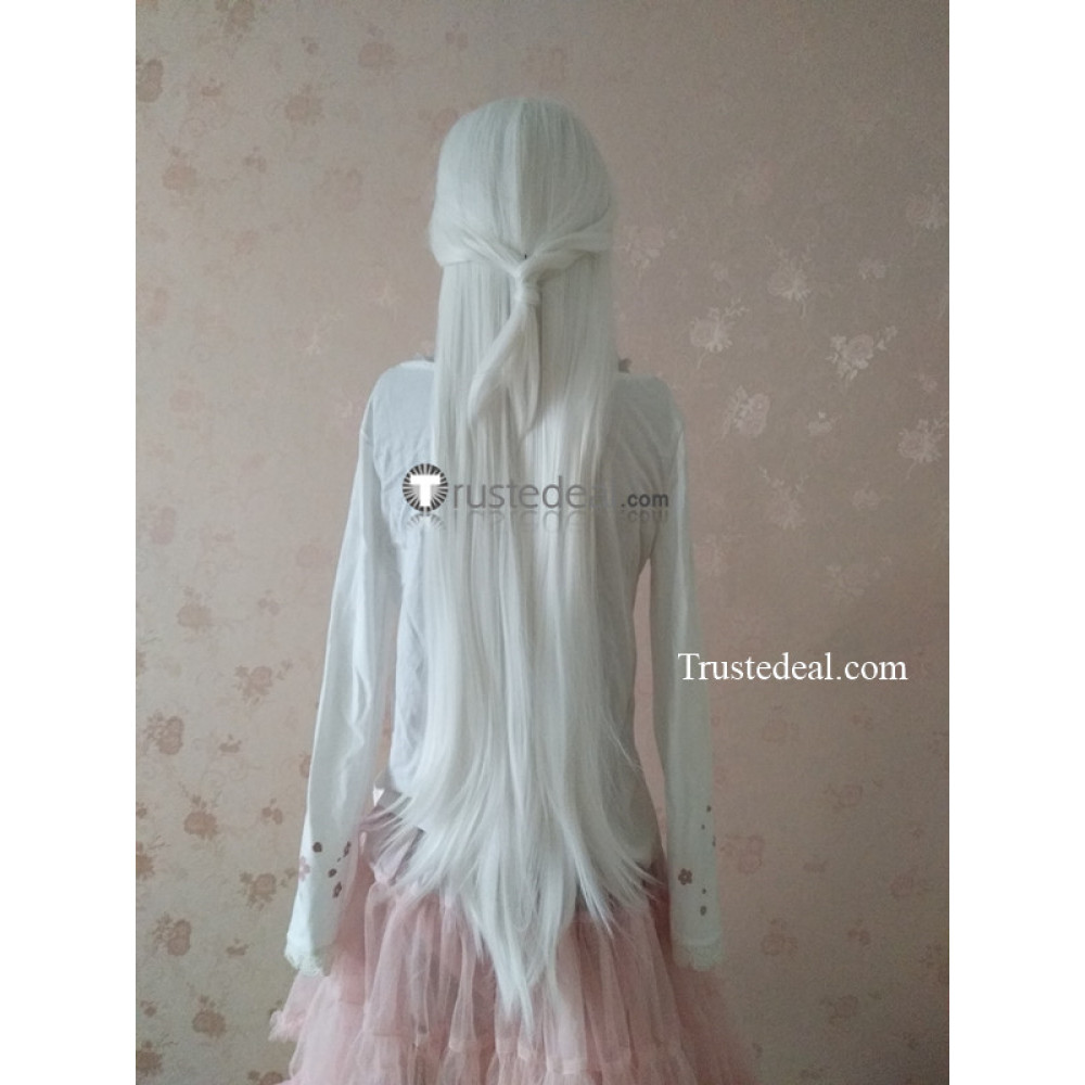 White cosplay wig outlet long