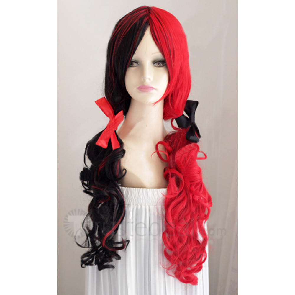 Red and 2024 black cosplay wig