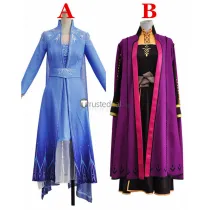 Frozen 2 Disney Princess Elsa Anna Dress Cosplay Costumes