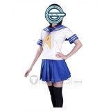 Ikki Tousen Battle Vixens Ryuubi Gentoku Blue White Sailor Cosplay Costume