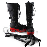 Lady Gorgeous Red Heels Black Lolita Boots