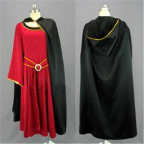 Tangled Rapunzel Mother Gothel Black Red Cosplay Costume