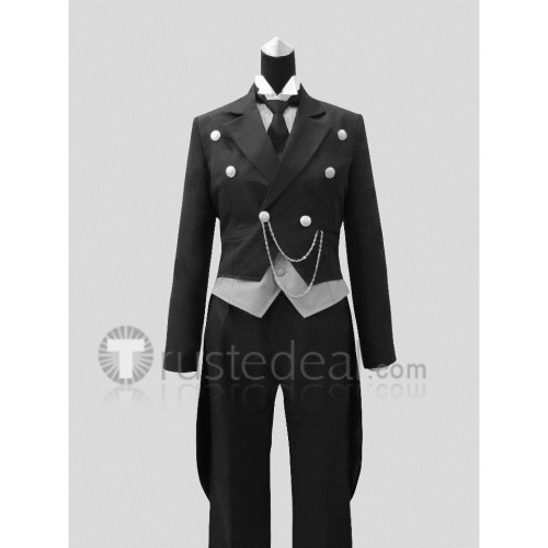 Black Butler Kuroshitsuji Sebastian Tailcoat  Cosplay Costume