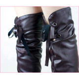 Top quality patent leather corduroy inside with side zipper knee boots(1041)