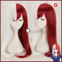 Boku no Hero Academia Shouto Todoroki Genderbend Girl Female Ponytails Cosplay Wig