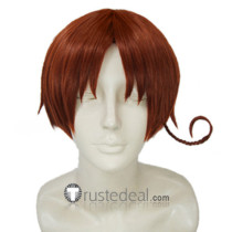 Hetalia Axis Powers North Italy Feliciano Vargas Brown Cosplay Wig