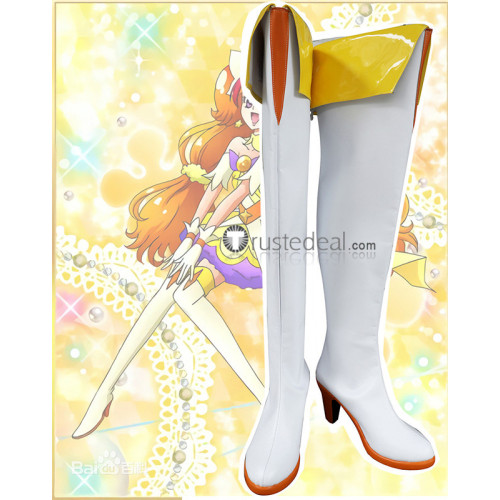 Go Princess Pretty Cure Amanogawa Kirara Cure Twinkle Yellow Cosplay Shoes Boots