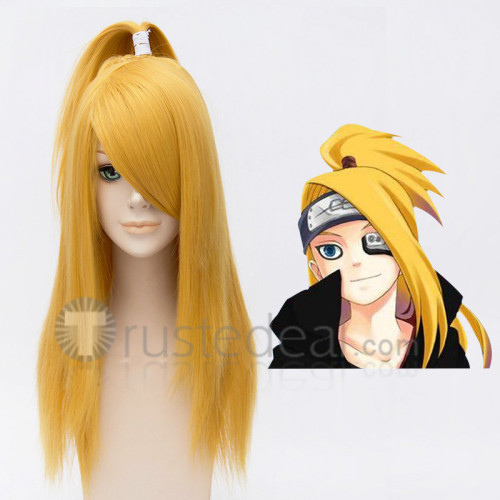 Gintama Kijima Matako and Naruto Deidara Gold Blond Cosplay Wig