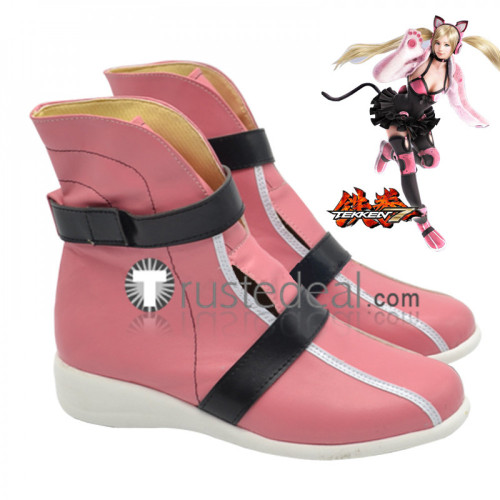 Tekken 7 T7 Lucky Chloe Pink Cosplay Shoes Boots