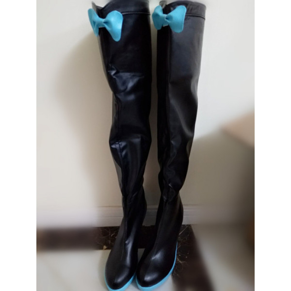 Pokemon Gijinka Glaceon Blue Black Cosplay Shoes Boots