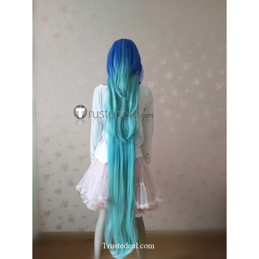 blue wig 150cm