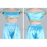 Aladdin Disney Princess Jasmine Blue Cosplay Costume