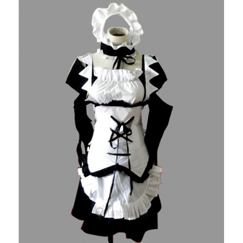 Kaichou wa Maid Sama Misaki Ayuzawa Maid Black White Cosplay Costume 2