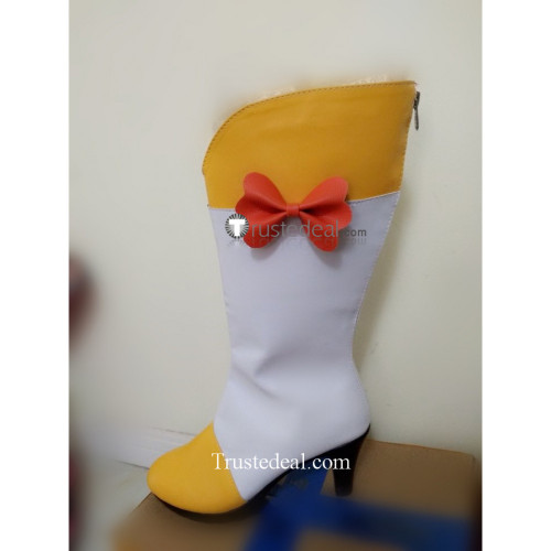 Pretty Cure Kise Yayomi Yellow and White Cosplay Boots Shoes