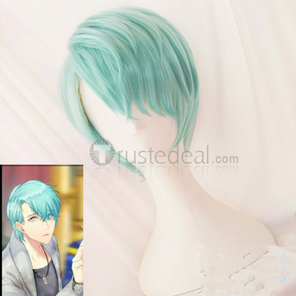 Mystic Messenger V White Blue Cosplay Wig