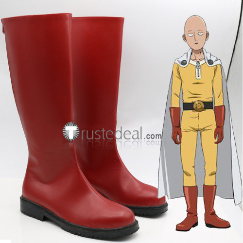 One Punch Man Saitama Red Cosplay Boots Shoes