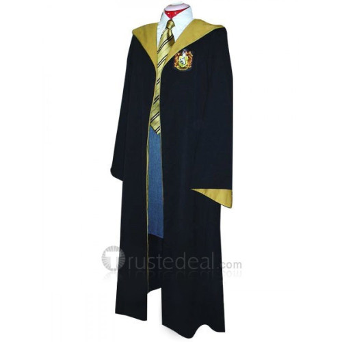 Harry Potter Hufflepuff Overcoat and Tie and Shirt